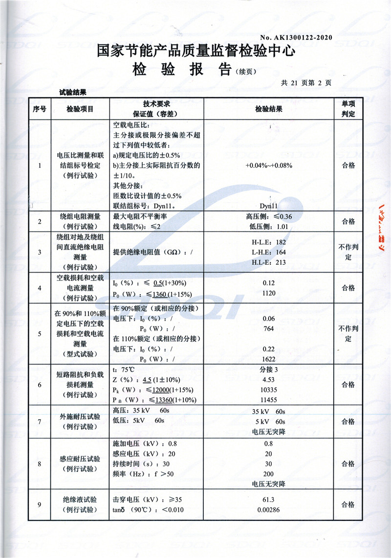 高低压试验报告-S11-1250六盘水六盘水六盘水油浸式变压器-2.jpg